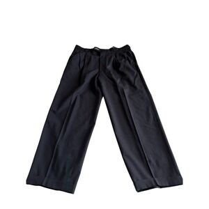 Giorgio armani mens Navy Blue Pleated / Cuffed Dress Pants Sz 38